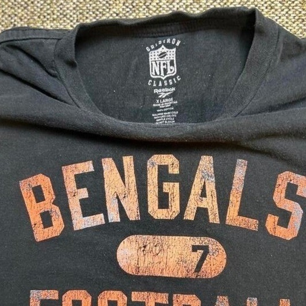 Reebok NFL Classic Gridiron Bengals Football Boomer Esiason T-Shirt Men's XL